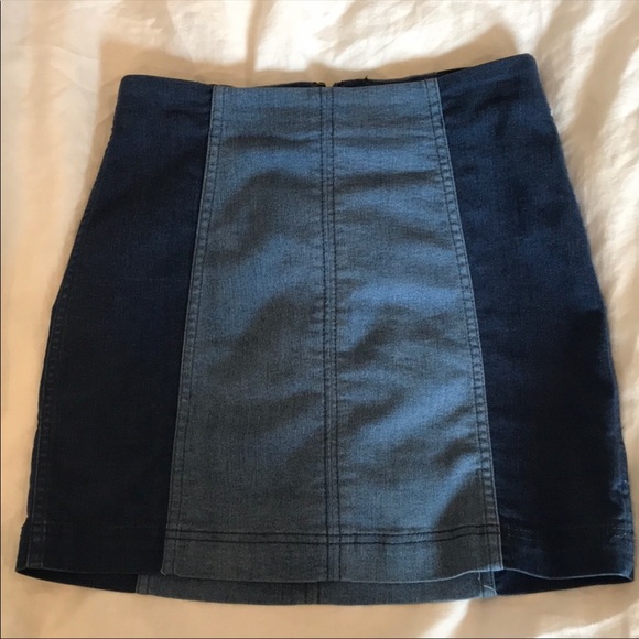 Free People Dresses & Skirts - Free people two toned jean mini skirt